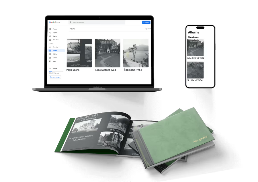 Devices showing photos